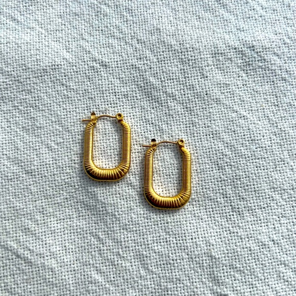 Stainless Steel Gold Earrings - Picture 2 of 5